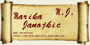 Marika Janojkić vizit kartica